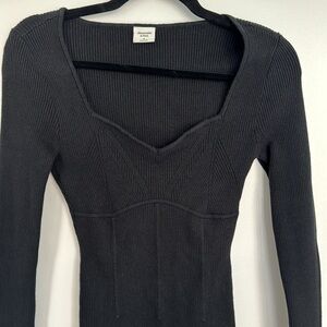 Abercrombie & Fitch black sweater bodysuit